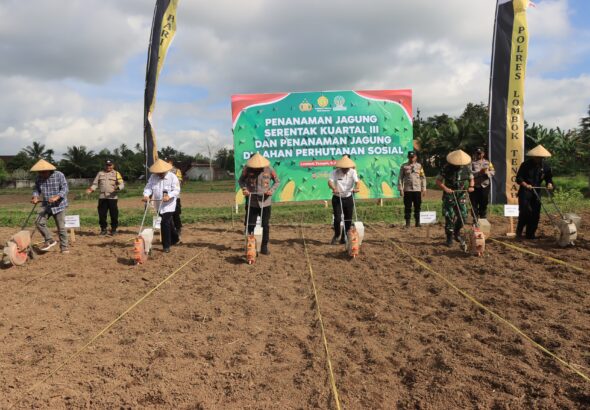 Polres Loteng Bersama Petani Wujudkan Ketahanan Pangan