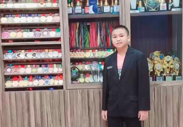 Leonardo Hugo Alvaro, pelajar SMP Nasional 3 Bahasa Budi Luhur Mataram